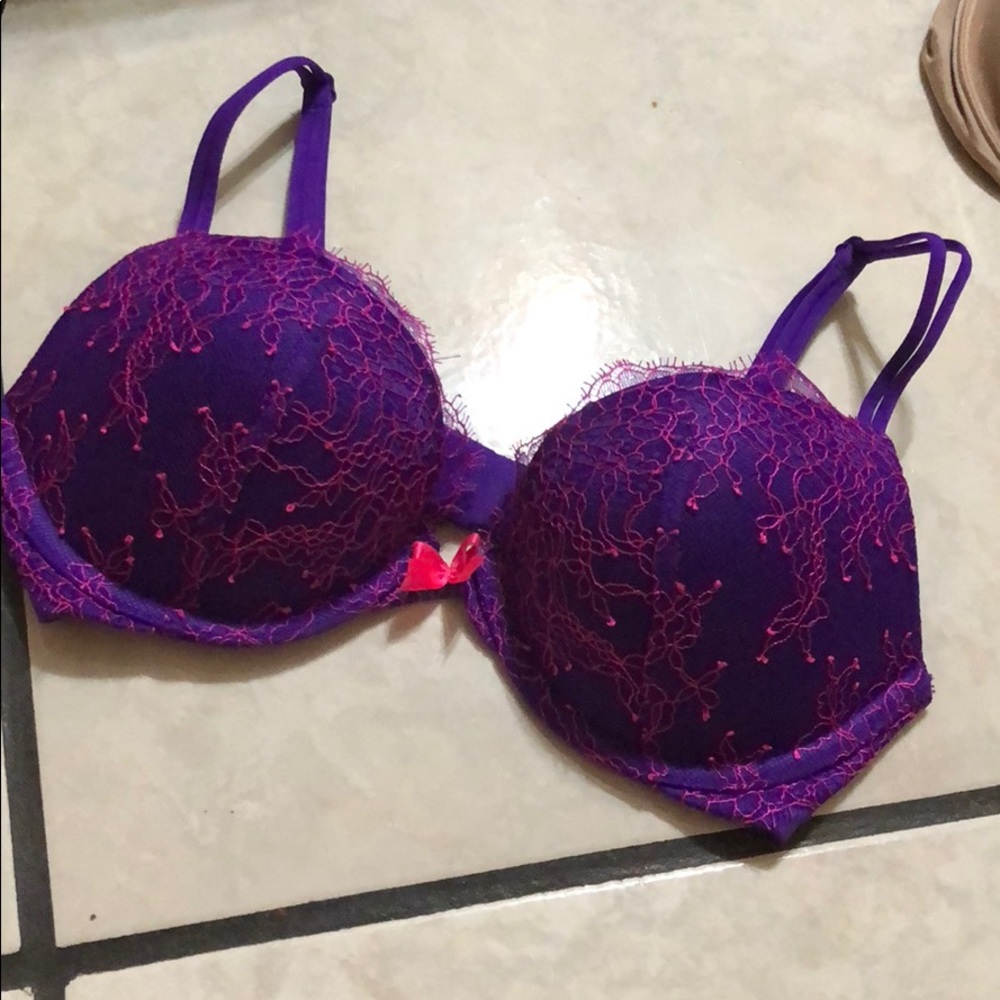 Very Sexy Push up Purple and pink lace
